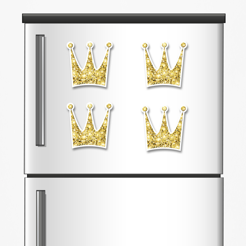 Ξύλινα μαγνητάκια Κορώνα 5cm/ 4τμχ