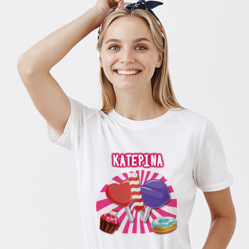 Γυναικείο T-shirt Sweet Shop για την Μαμά με όνομα