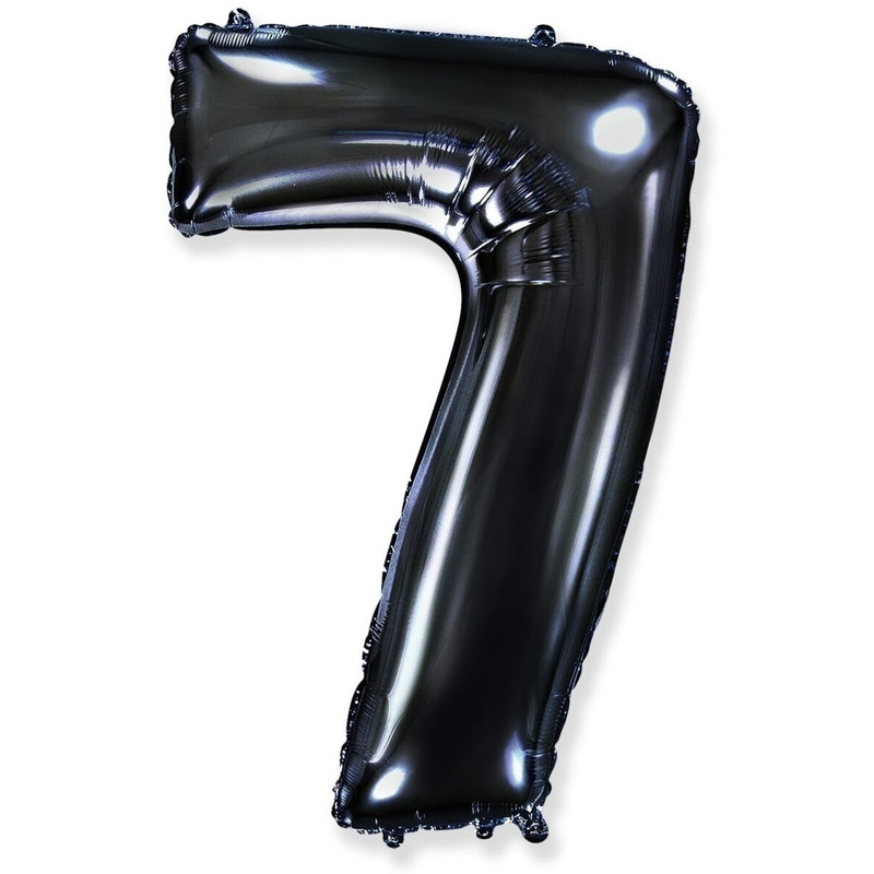 Μπαλόνι Φοιλ Σχήμα Μαύρο Νούμερο 7 Ασυσκεύαστο