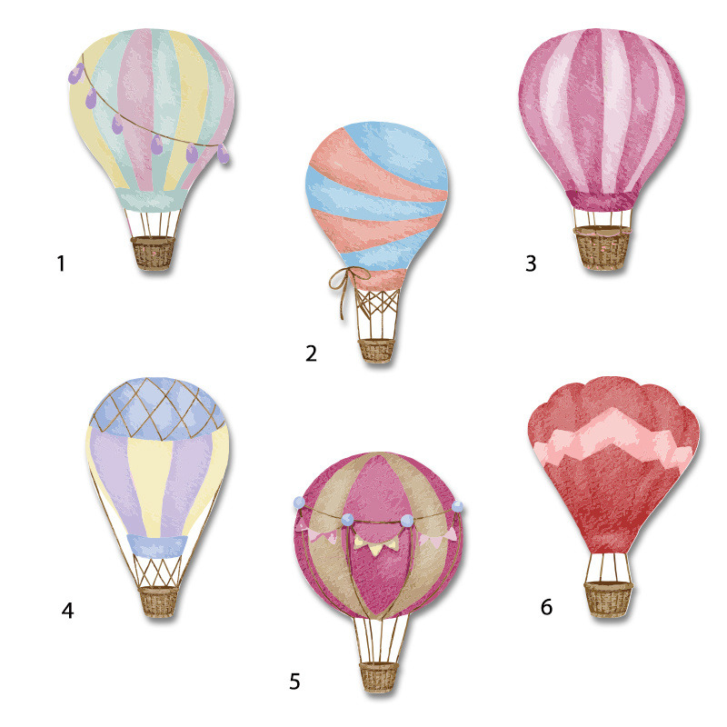 Διακοσμητική φιγούρα Αερόστατο 10cm Ξύλινη/1τμχ