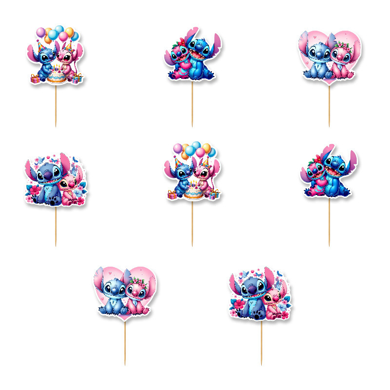 Οδοντογλυφίδες Stitch & Angel 5cm / 12τμχ