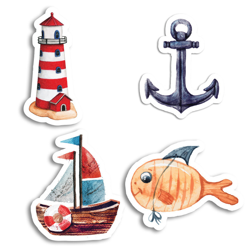 Αυτοκόλλητα Ναυτικό 10cm / 8τμχ