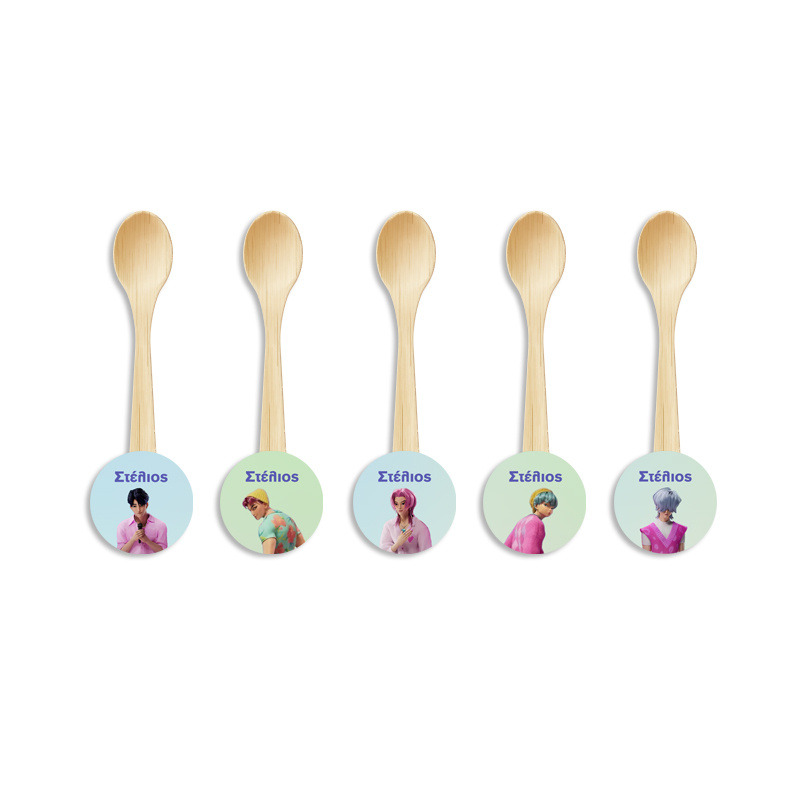 Ξύλινα Κουταλάκια με όνομα Saja Boys / 8τμχ