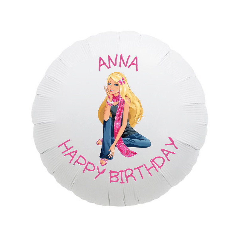 Φόιλ Μπαλόνι Barbie με όνομα / 43cm