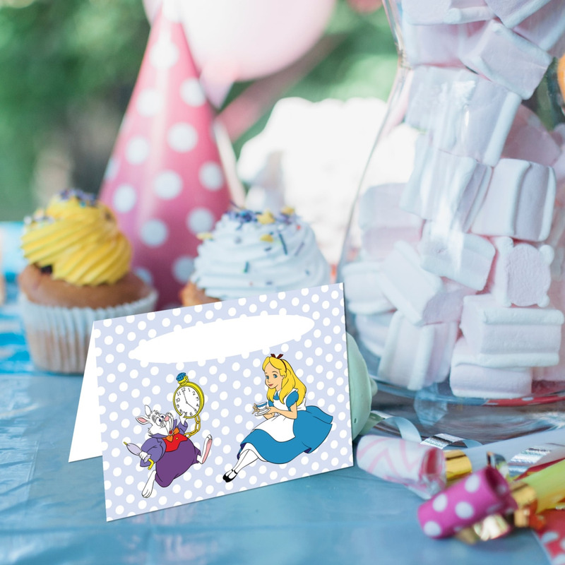 Καρτελάκι Μπουφέ Αλίκη στη Χώρα των Θαυμάτων/ 6τμχ