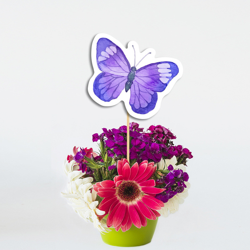 Διακοσμητικό Τοππερ Πεταλούδες χάρτινο για το τραπέζι/ 20cm