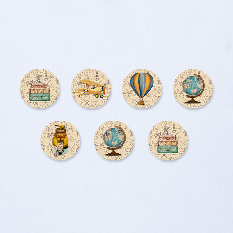 Ξύλινες Κονκάρδες Ταξίδια / 8τμχ