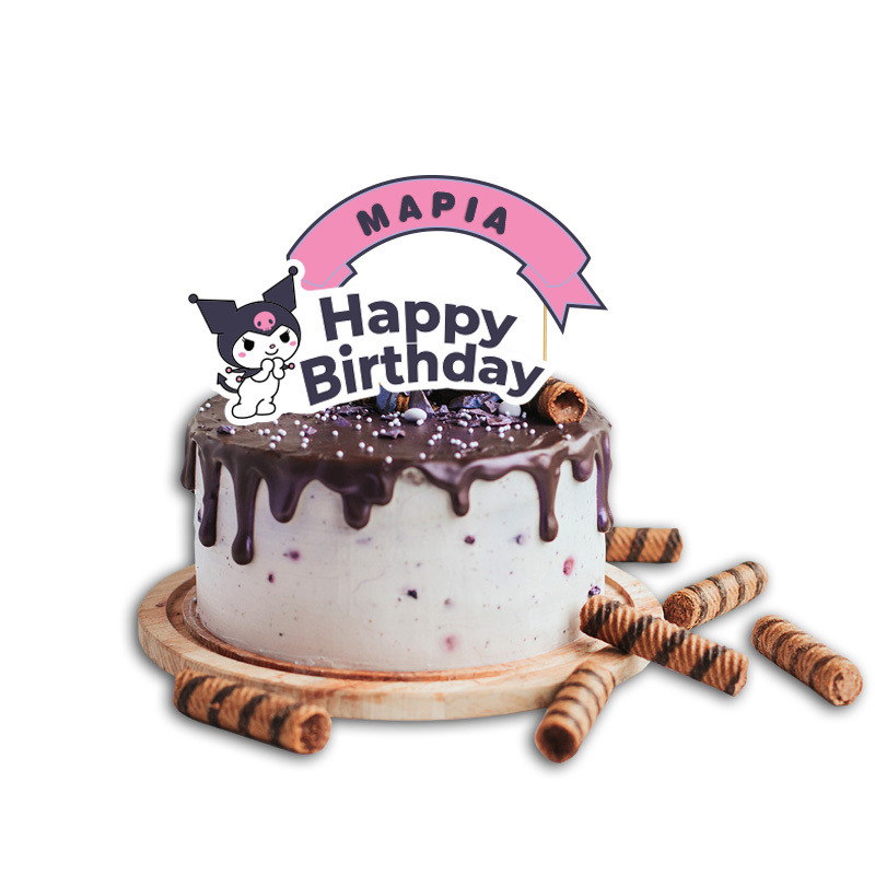 Topper Τούρτας Kuromi με όνομα