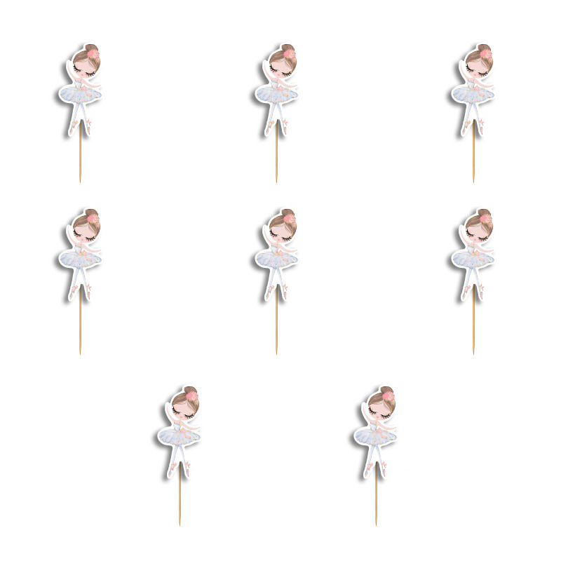 Οδοντογλυφίδες Μπαλαρίνα Pastel 5cm / 12τμχ