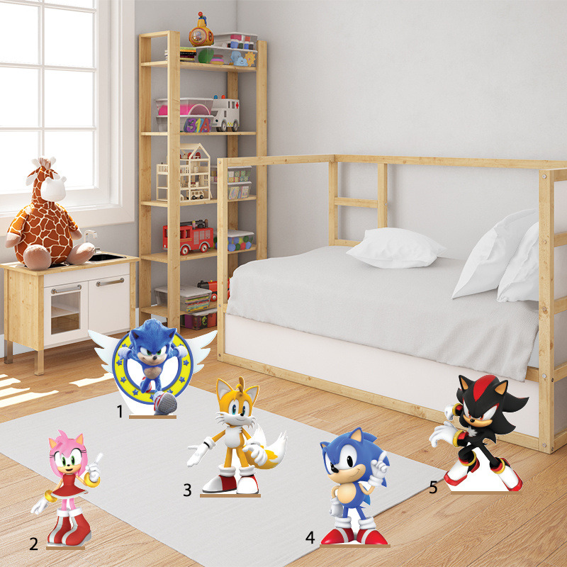 Διακοσμητική φιγούρα Sonic 50cm Ξύλινη με βάση/1 τμχ