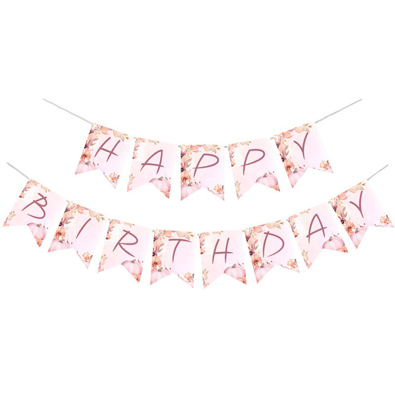 Γιρλάντα Γράμματα Κολοκύθα Happy Birthday