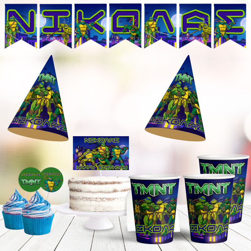 Σετ πάρτυ με όνομα Χελωνονιντζάκια /8 ατόμων