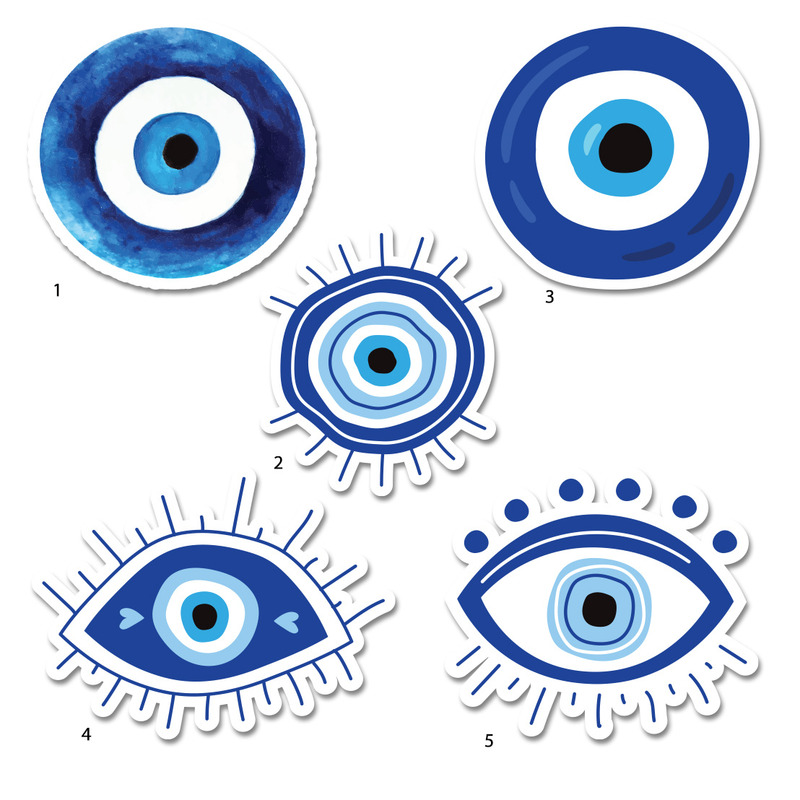 Διακοσμητική φιγούρα Μάτι Αγόρι 10cm Ξύλινη/1τμχ