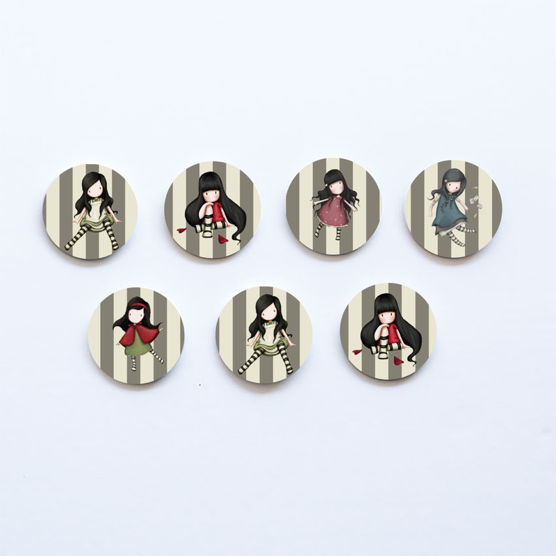 Ξύλινες Κονκάρδες Santoro / 8τμχ