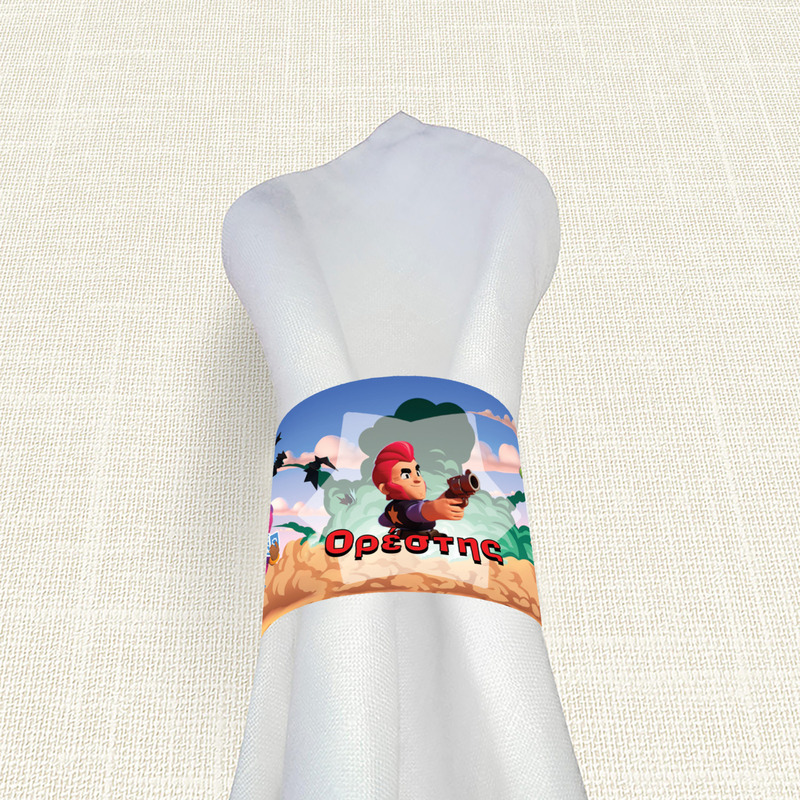 Δαχτυλίδι πετσέτας χάρτινο με όνομα Brawl Stars