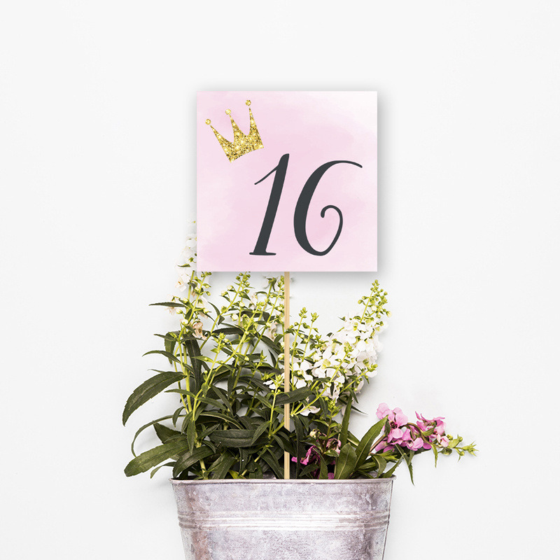 Αρίθμηση τραπεζιού Κορώνα τετράγωνο