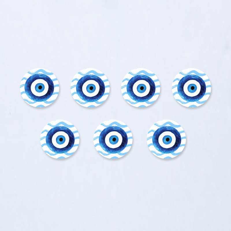 Ξύλινες Κονκάρδες Μάτι Αγόρι / 8τμχ