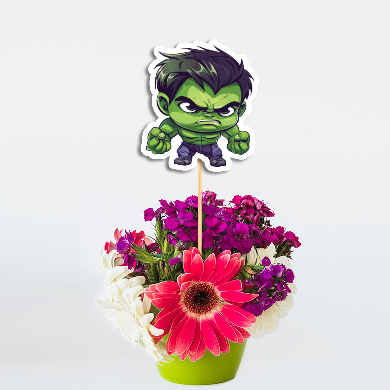 Topper Διακοσμητικό Baby Hulk χάρτινο/ 20cm