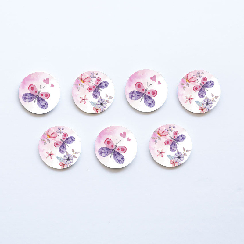 Ξύλινες Κονκάρδες Butterfly / 8τμχ