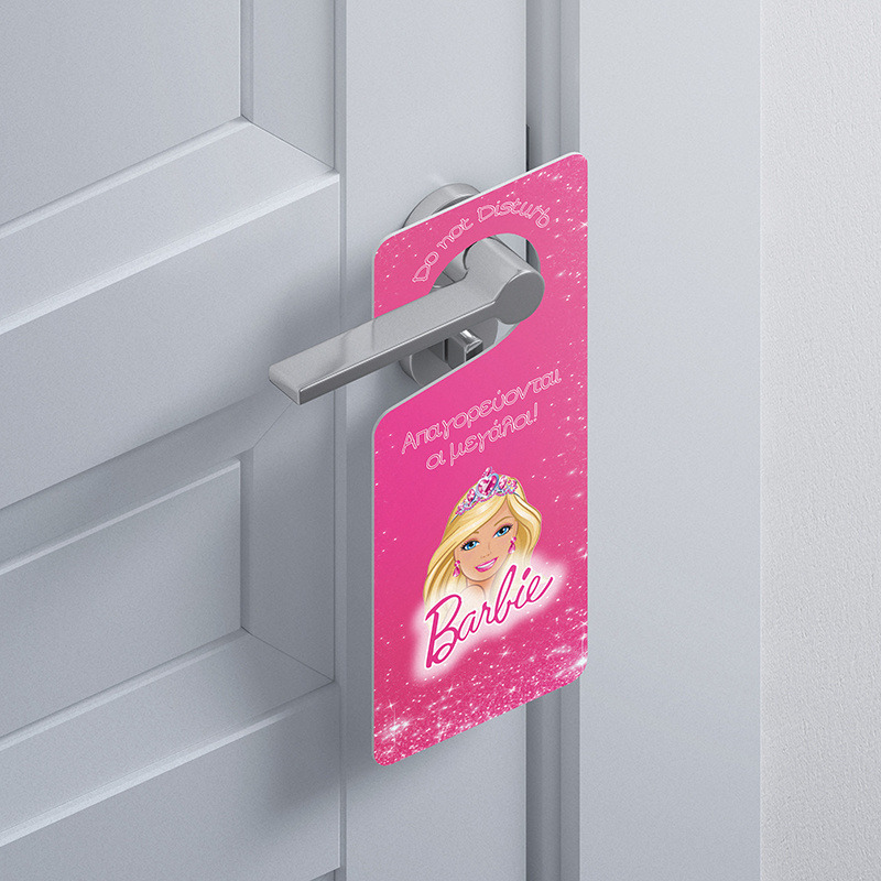 Ξύλινο Διακοσμητικό Barbie  “Do not disturb”