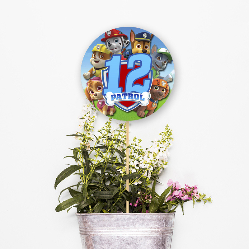 Αρίθμηση τραπεζιού Paw Patrol κύκλος 13cm