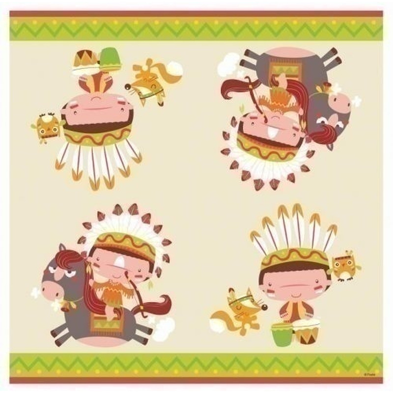 Χαρτοπετσέτες φαγητού 33εκ Ινδιάνος / 20τεμ