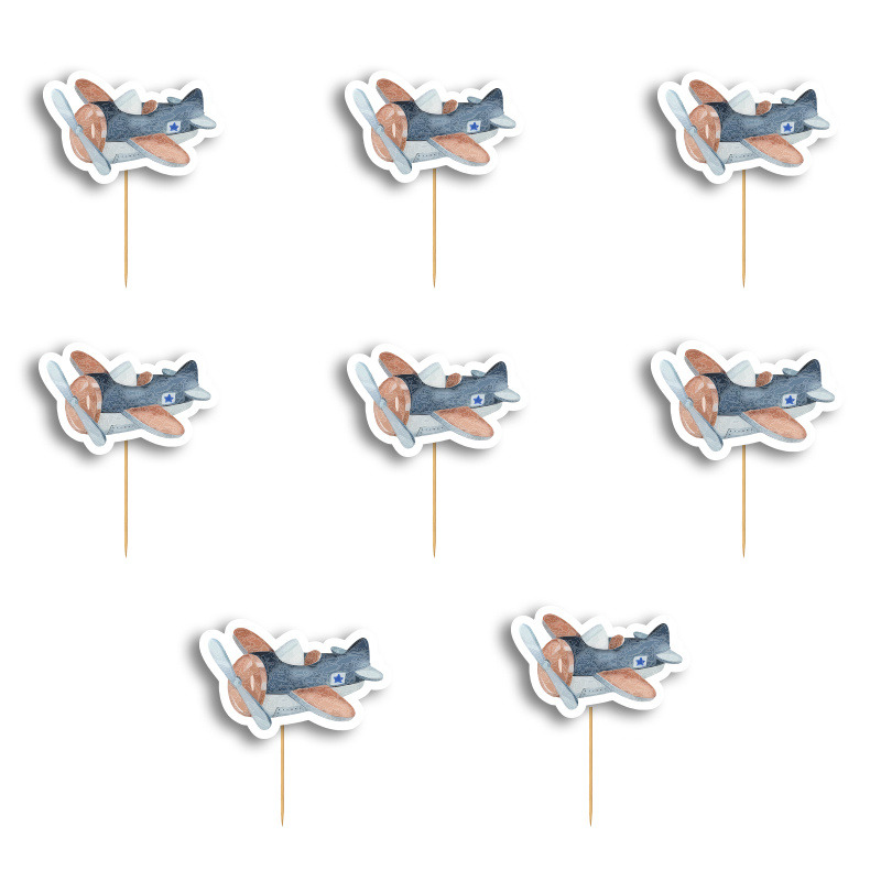 Οδοντογλυφίδες Αεροπλάνο Vintage 5cm / 12τμχ