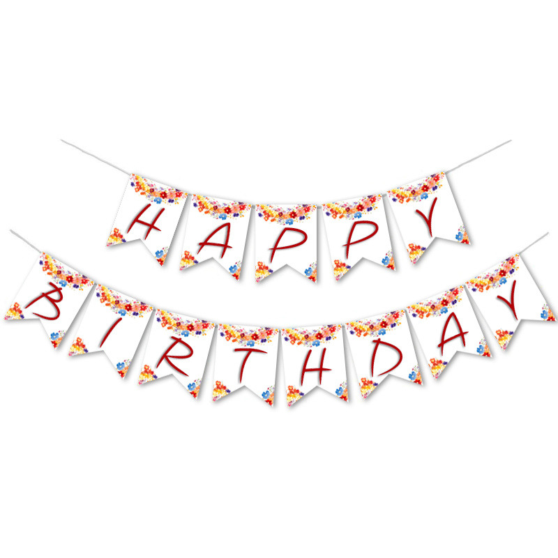 Γιρλάντα Γράμματα Floral Happy Birthday