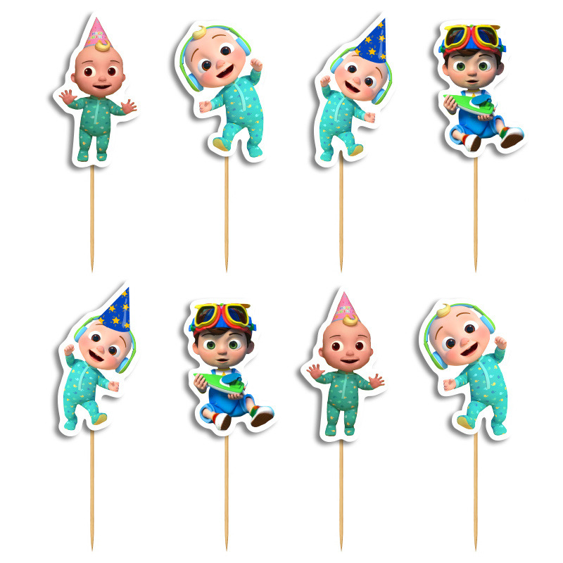 Cupcake toppers Cocomelon 10cm / 8τμχ