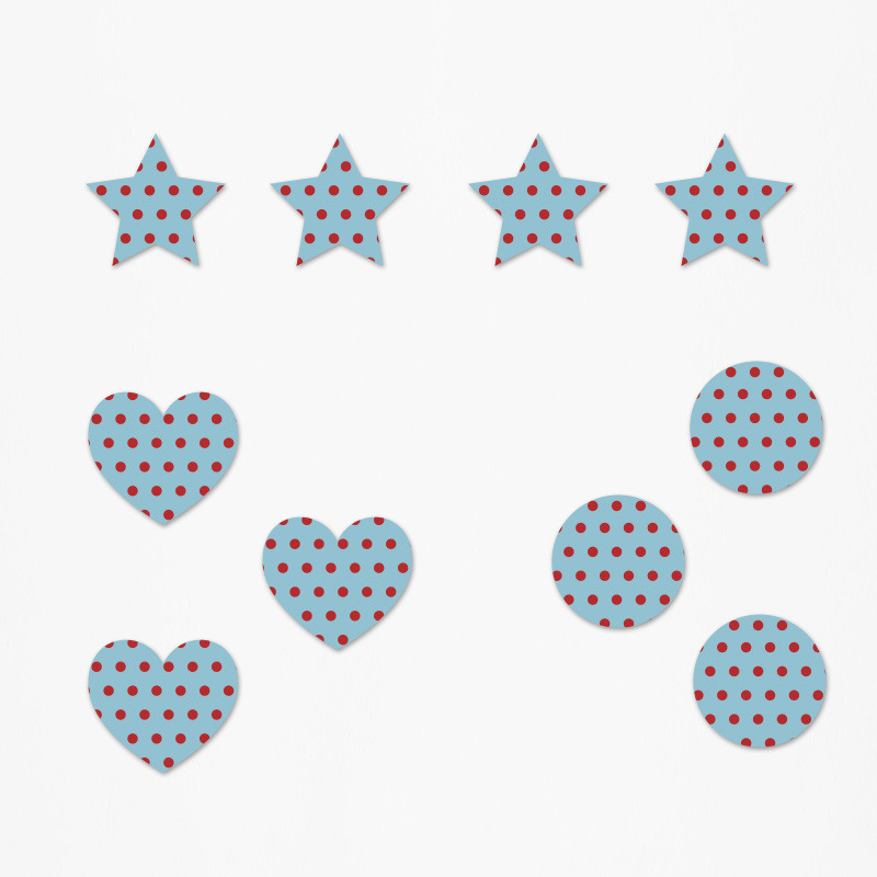 Ξύλινα διακοσμητικά Ναυτικό Pattern mix/ 10τμχ(2cm)