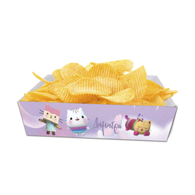 Κουτάκια για πατατάκια Gabby's Dollhouse με όνομα 8τμχ/ 15cmx10cmx4cm