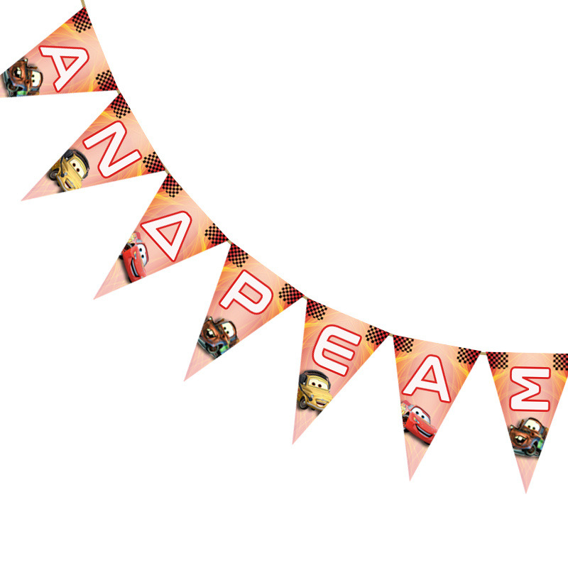 Σημαιάκια με όνομα McQueen τρίγωνα