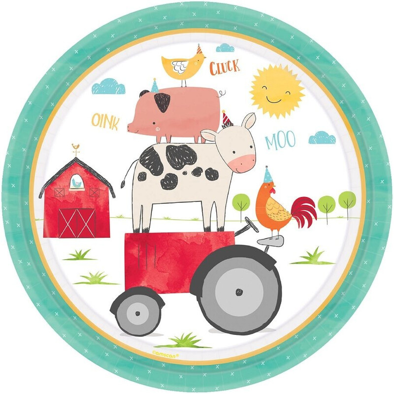 Πιάτα χαρτ. φαγητού Ζωάκια Φάρμας/ Barnyard  / 8 τεμ