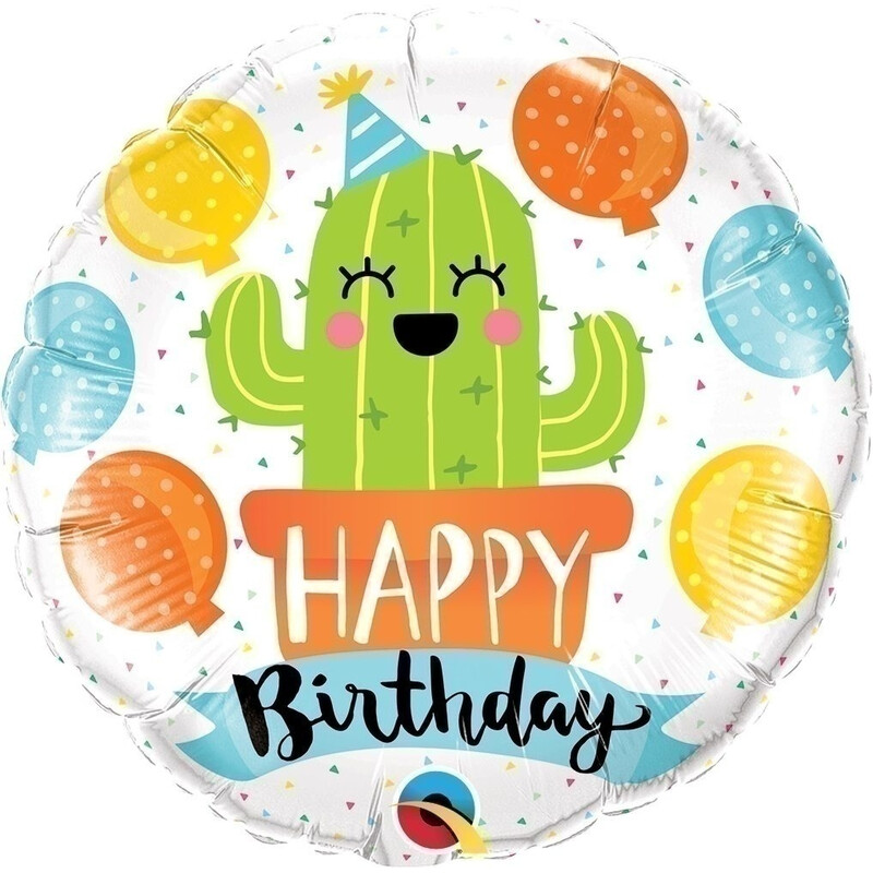 Μπαλόνι Φοιλ 18 Birthday Party Cactus 45 εκ.