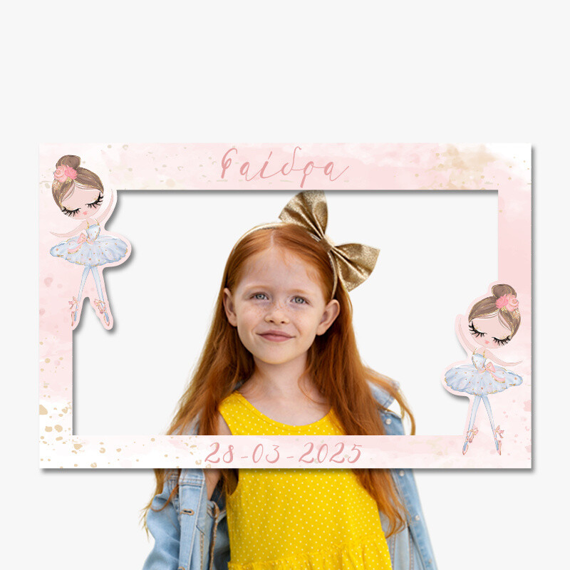 Κάδρο Photobooth Μπαλαρίνα Pastel για φωτογραφίες/ 60cm*40cm