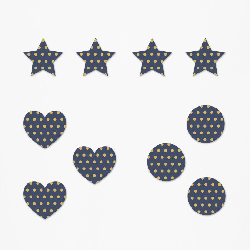 Ξύλινα διακοσμητικά Little Star Pattern mix/ 10τμχ(2cm)