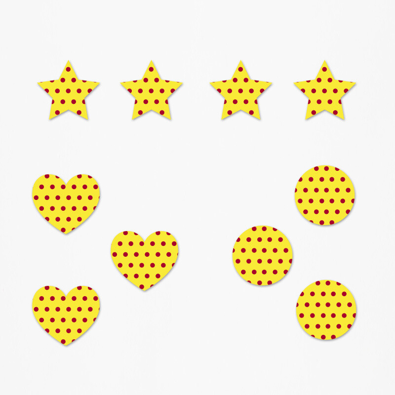 Ξύλινα διακοσμητικά Superman Pattern mix/ 10τμχ(2cm)
