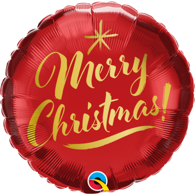Μπαλόνι Φοιλ 9 Merry Christmas Gold Script 23 εκ