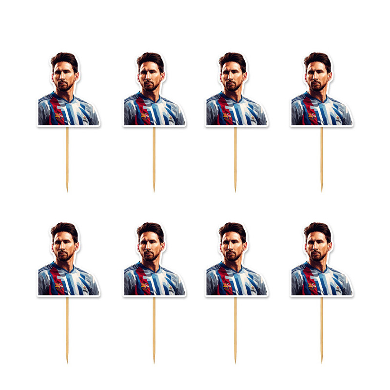 Cupcake toppers Messi 10cm / 8τμχ