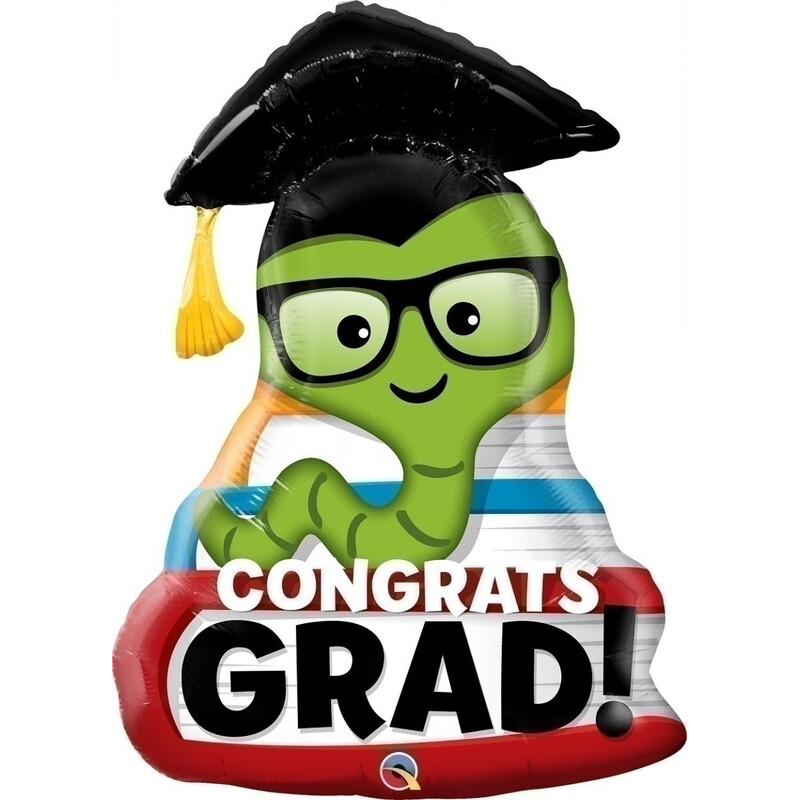 Μπαλόνι Φοιλ Σχήμα Congrats Grad Bookworm