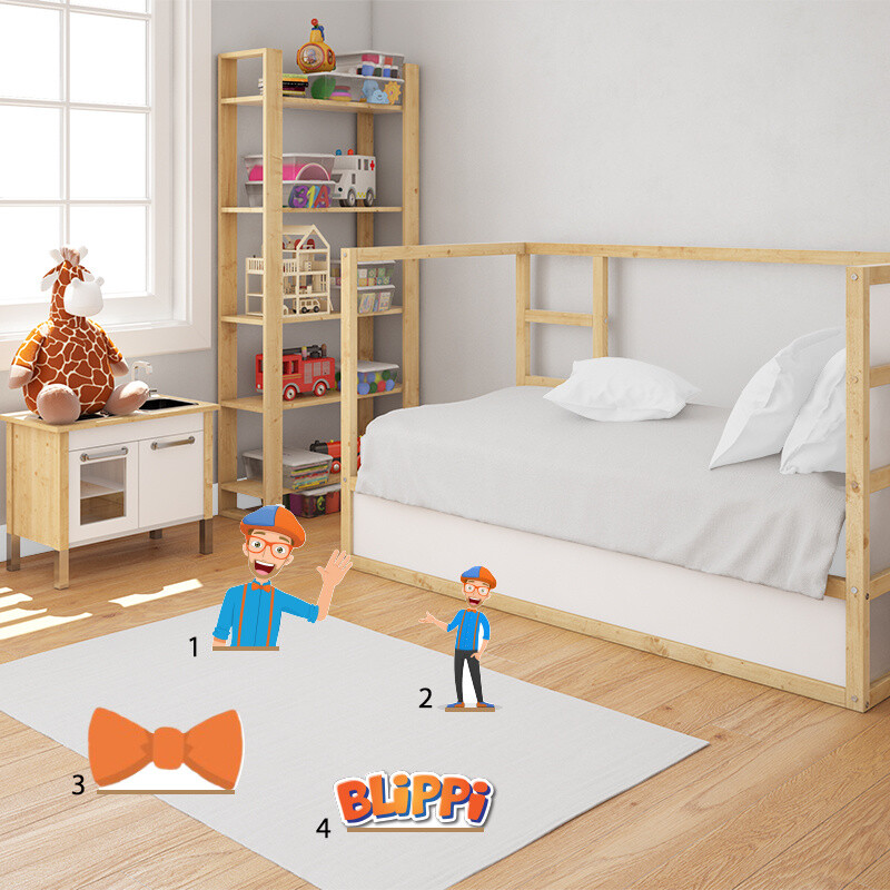 Διακοσμητική φιγούρα Blippi 20cm Ξύλινη με βάση/1 τμχ