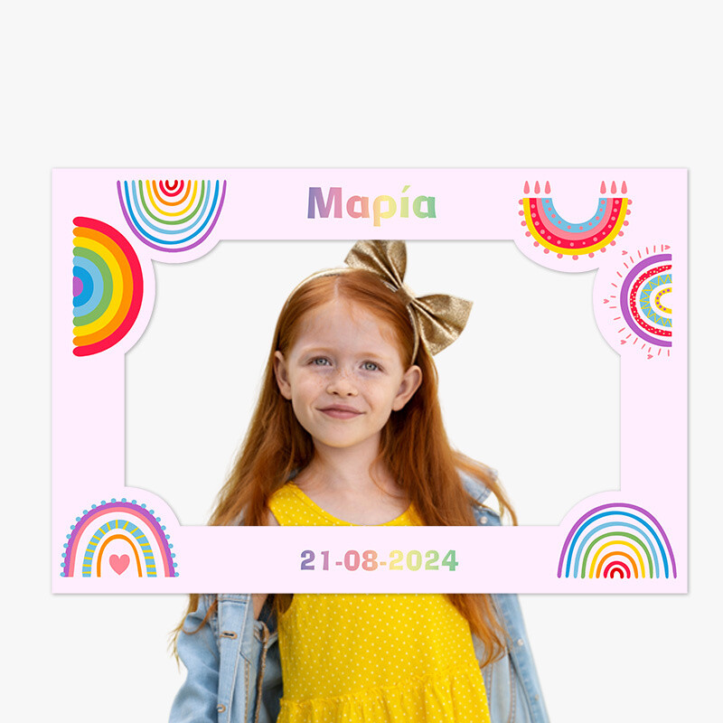 Κάδρο Photobooth Retro Rainbow για φωτογραφίες/ 60cm*40cm