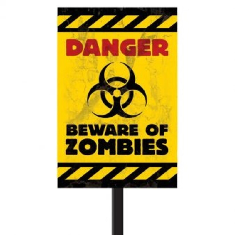 Zombies Plastic Lawn Signs 38cm h x 27.7cm w