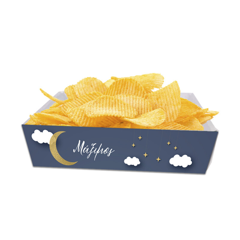 Κουτάκια για πατατάκια Little Star με όνομα 8τμχ/ 15cmx10cmx4cm