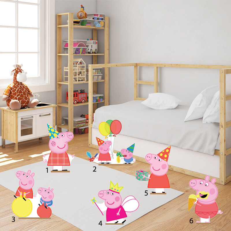 Διακοσμητική φιγούρα Peppa 50cm Ξύλινη με βάση/1 τμχ