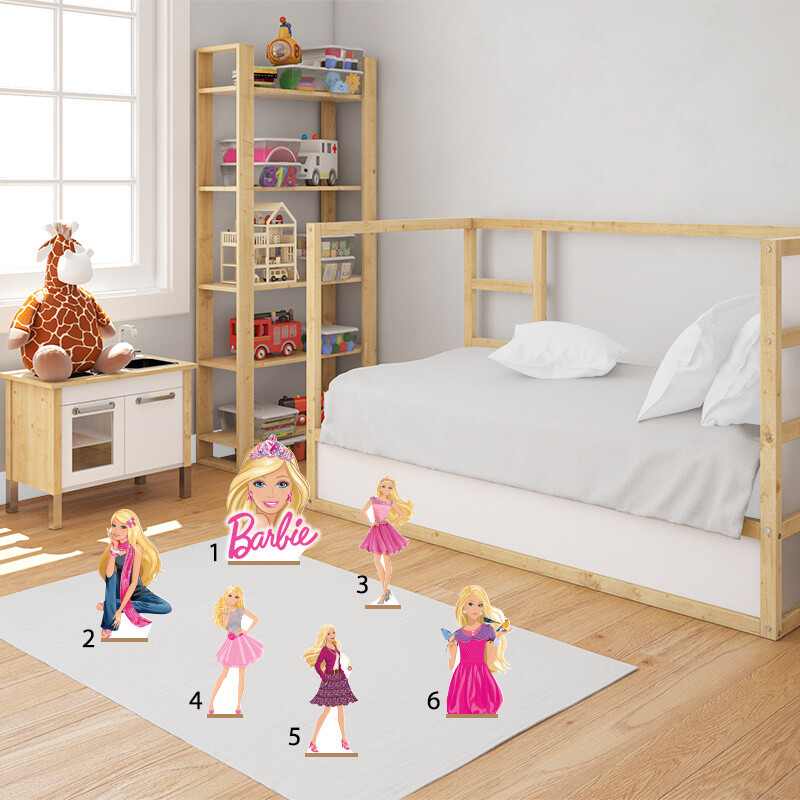 Διακοσμητική φιγούρα Barbie 20cm Ξύλινη με βάση/1 τμχ