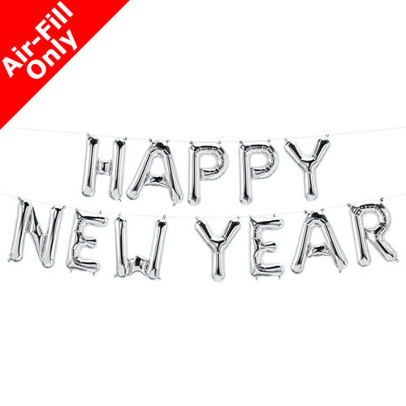 Κιτ Ασημί Μπαλόνια HAPPY NEW YEAR - 16
