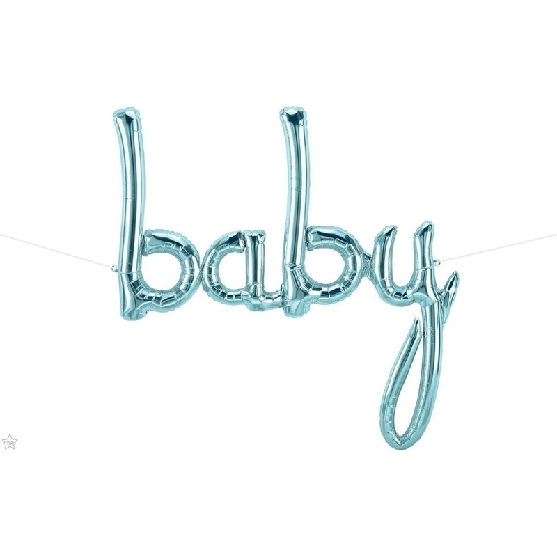 Μπαλόνι Φοιλ Script Phrase baby Γαλάζιο  61x74 εκ