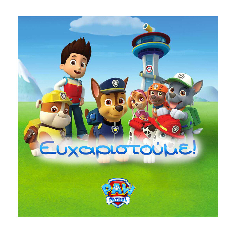 Σουβέρ χάρτινο Paw Patrol/8τμχ