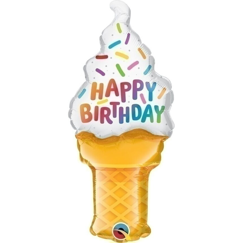 Μπαλόνι Φοιλ Μίνι Σχήμα 14 Birthday Ice Cream Cone - Παγωτό